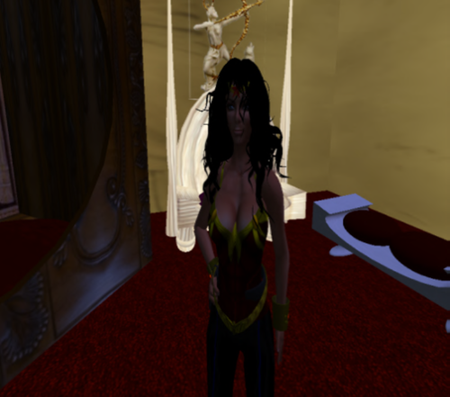 Wonder Woman in the Queen's chamber